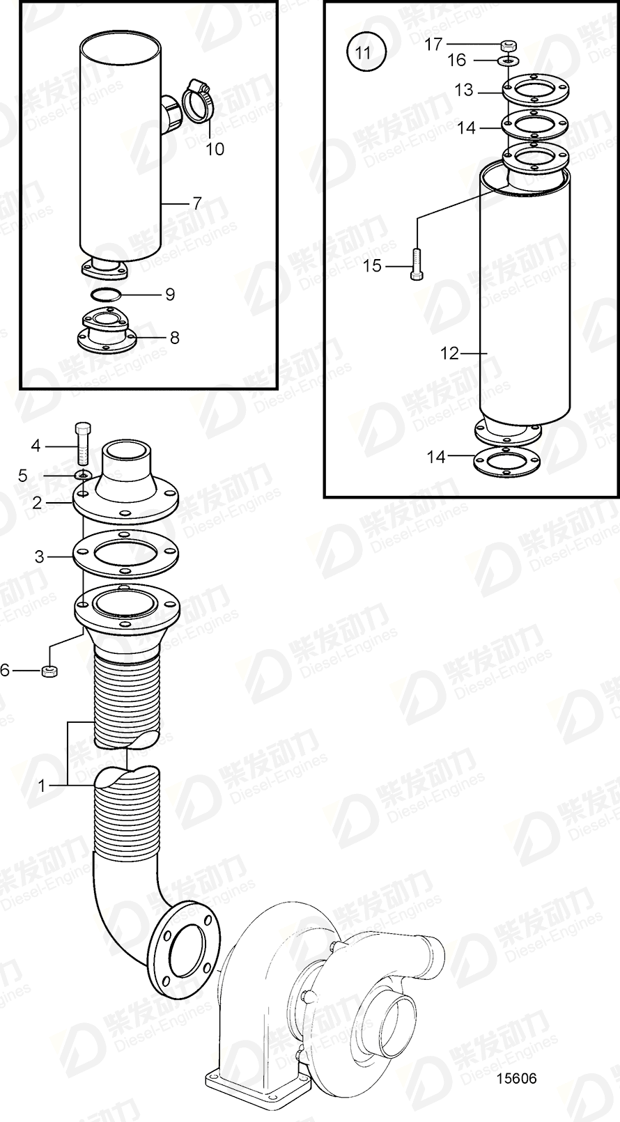 volvo penta Gasket 862707 Drawing volvo penta Gasket 862707 Drawing